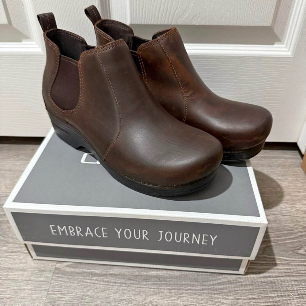 Dansko Dark Brown Ankle Booties
